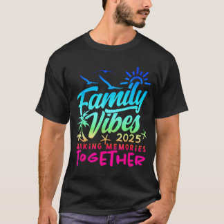 Camiseta Fazer de Férias de Reunião da Família 2025 Vibes
