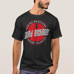 Camiseta Fazer de som Músicos de Engenheiro de som Engino