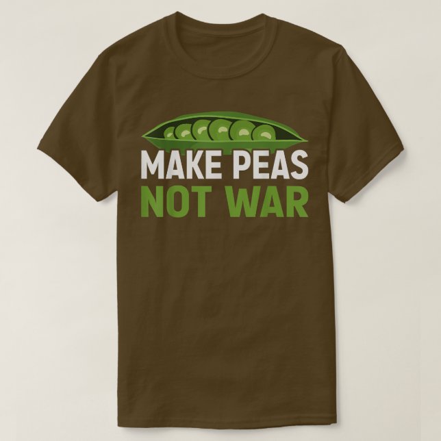 Camiseta Fazer Ervilhas Não Guerra 944 (Frente do Design)