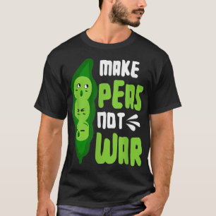 Camiseta Fazer ervilhas não guerra vegetariana ativismo veg