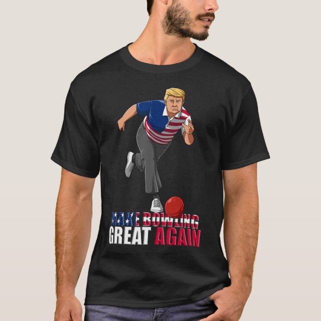 Camiseta Fazer Excelente De Boliche Novamente - Boliche Eng (Frente)