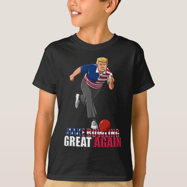 Camiseta Fazer Excelente De Boliche Novamente - Boliche Eng (Frente)