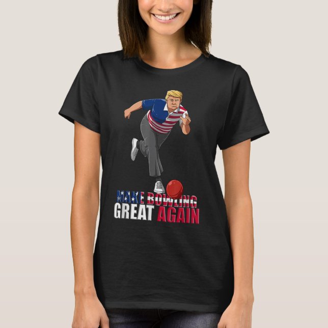 Camiseta Fazer Excelente De Boliche Novamente - Boliches En (Frente)