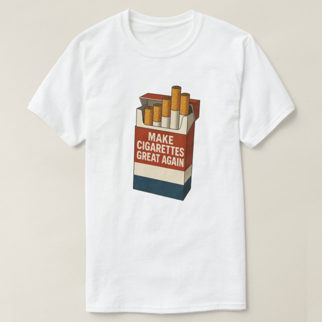 Camiseta fazer excelente de cigarros (Frente do Design)