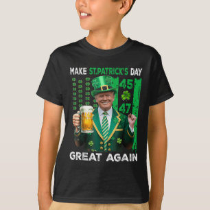 Camiseta Fazer Excelente de Dia de São Patrício novamente T