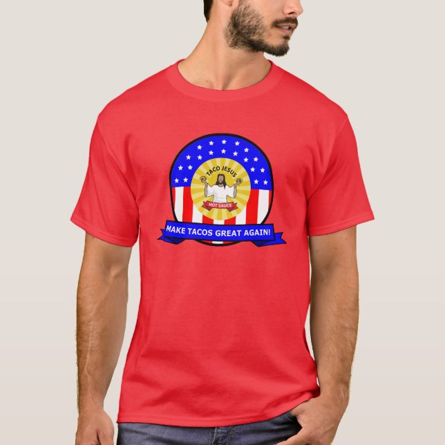 Camiseta Fazer Excelente de Tacos Novamente (Frente)