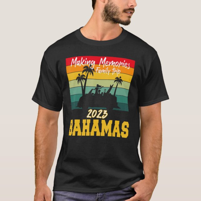 Camiseta Fazer Família Mernories Viagem de férias Bahamas S (Frente)