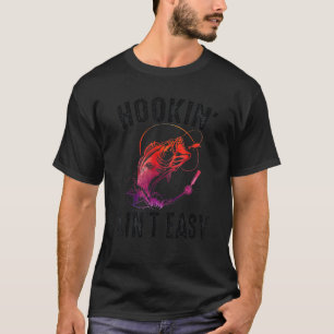 Camiseta Fazer Gancho Não é Fácil Pesca Caça Garota Mulhe