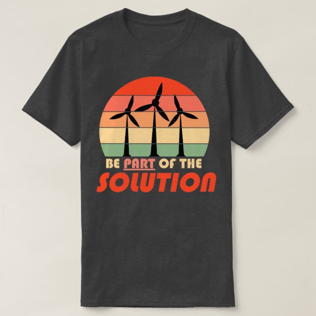 Camiseta Fazer parte da solução Clima das Energias Renováve (Frente do Design)