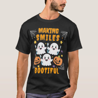 Camiseta Fazer sorri Bootizando Halloween Engraçado Ghost D