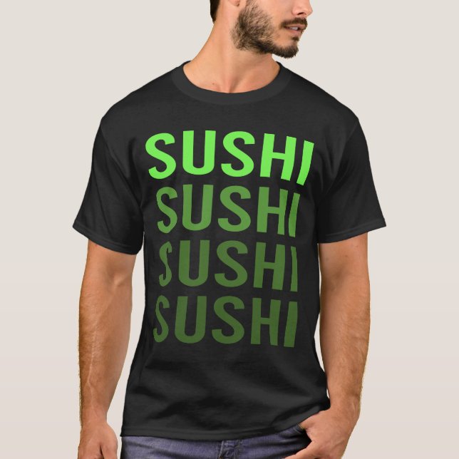 Camiseta Fazer Sushi Gradiente Verde (Frente)