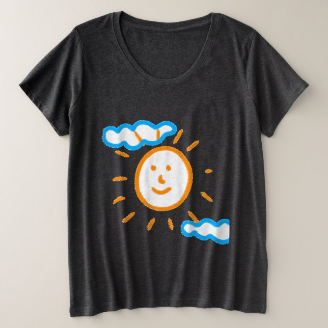 Camiseta Fazer Upload de Pintura Transformar Crianças Traba (Frente do Design)