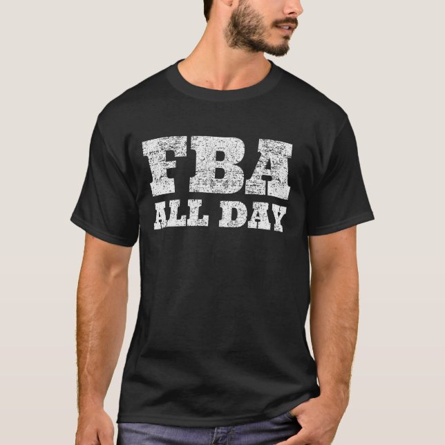 Camiseta FBA All Day Black Foundational History American (Frente)
