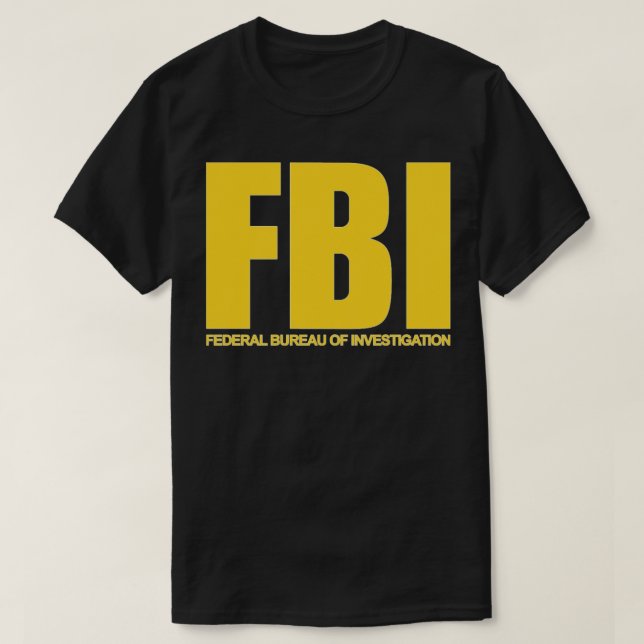 Camiseta FBI, Departamento Federal de Investigação e Suor C (Frente do Design)