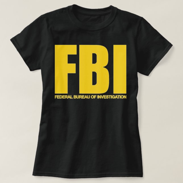 Camiseta FBI, Departamento Federal de Investigação e Suor C (Frente do Design)