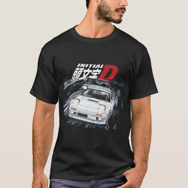 Camiseta fc3s iNiTIAL D Ryosuke Takahashi FC vs 86 Drift Ca (Frente)