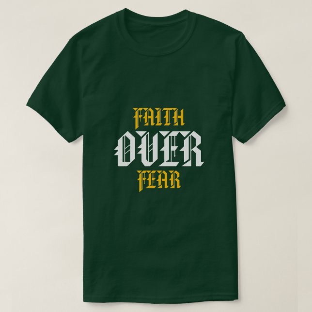 Camiseta Fé Acima do Medo (Frente do Design)