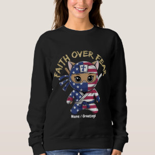 Camiseta Fé Acima do Medo Inspirador Cristão Personalizado