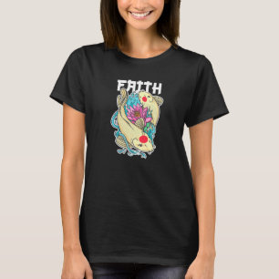 Camiseta Fé Ama Peixes Koi Yin E Yang