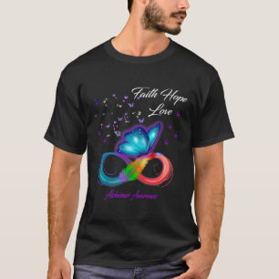Camiseta Fé Borboleta Esperança Amor Heimerheimer Conscient