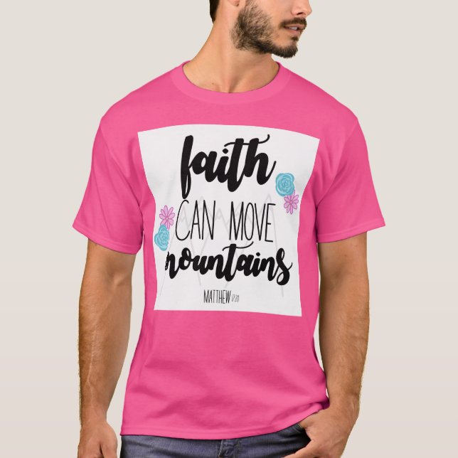 Camiseta Fé consegue mover montanhas Capa de baseball (Frente)