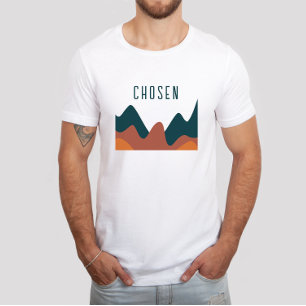Camiseta Fé Cristã Abstrato de Laranja Despedaçada