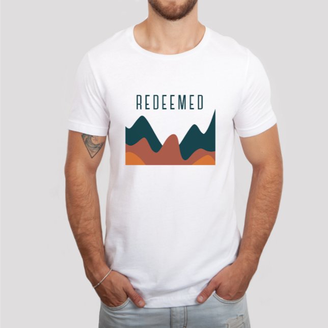 Camiseta Fé Cristã Abstrato Laranja Queimada (Criador carregado)