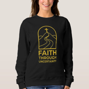Camiseta Fé Cristã Através da Incerteza Cruz Colina
