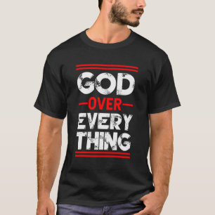 Camiseta Fé Cristã Deus Sobre Tudo