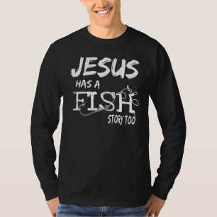 Camiseta Fé Cristã em Jesus Cristo Pescadores Com Um Pescad