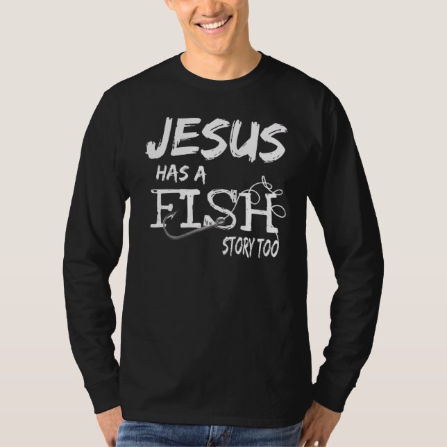 Camiseta Fé Cristã em Jesus Cristo Pescadores Com Um Pescad (Frente)