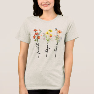 Camiseta Fé Cristã Esperança Amor Personalizado