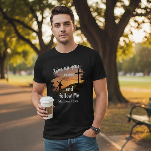 Camiseta Fé Cristã Mateus 16:24
