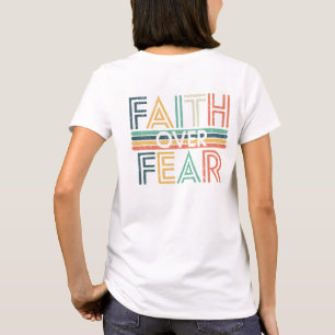 Camiseta fé cristã sobre o medo