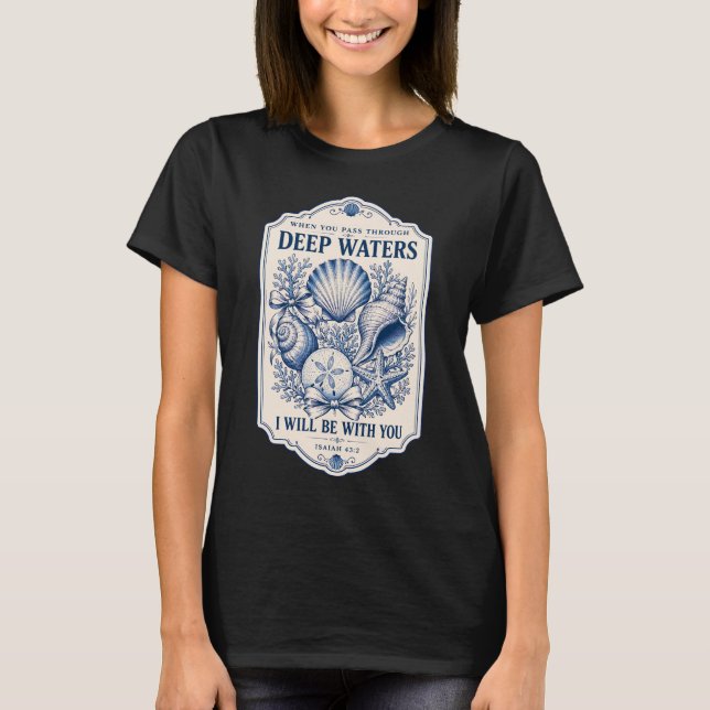 Camiseta Fé Cristã Versículo Bíblico Religioso Costeiro (Frente)