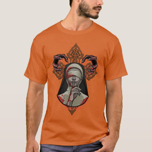 Camiseta Fé da Freira Cega Demônio Horror Gótico Oculto Sil