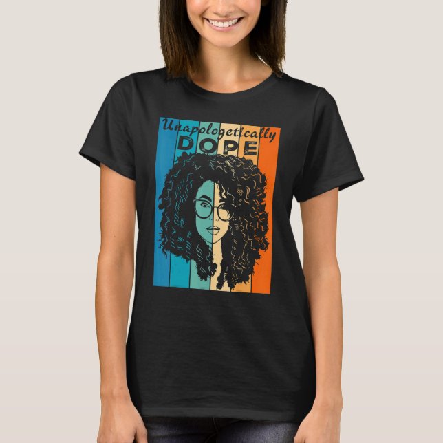 Camiseta Fé da História Negra Negra Aberta (Frente)