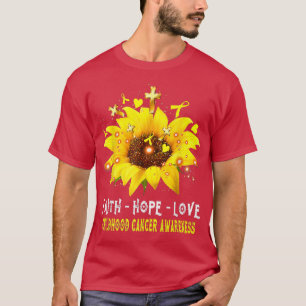 Camiseta Fé de consciência Cancer de infância Esperança Ama