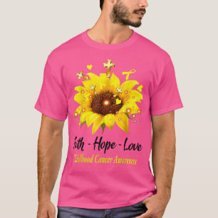 Camiseta Fé de fé de consciência Cancer de infância esperan