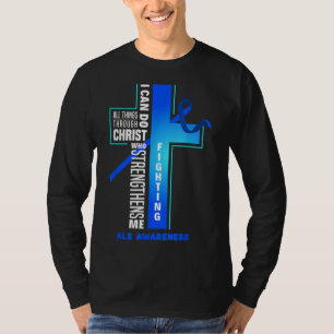 Camiseta Fé Deus Jesus Cristo ALS Guerreiro ALS Fighter ALS