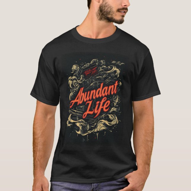 Camiseta Fé do Acelerador de cheio - Tee Abundant Life Bike (Frente)