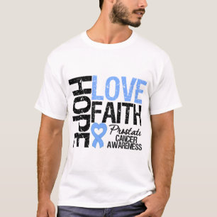 Camiseta Fé do amor da esperança do cancro da próstata