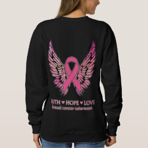 Camiseta Fé do Cancer da Mama Esperam Asas de Fé