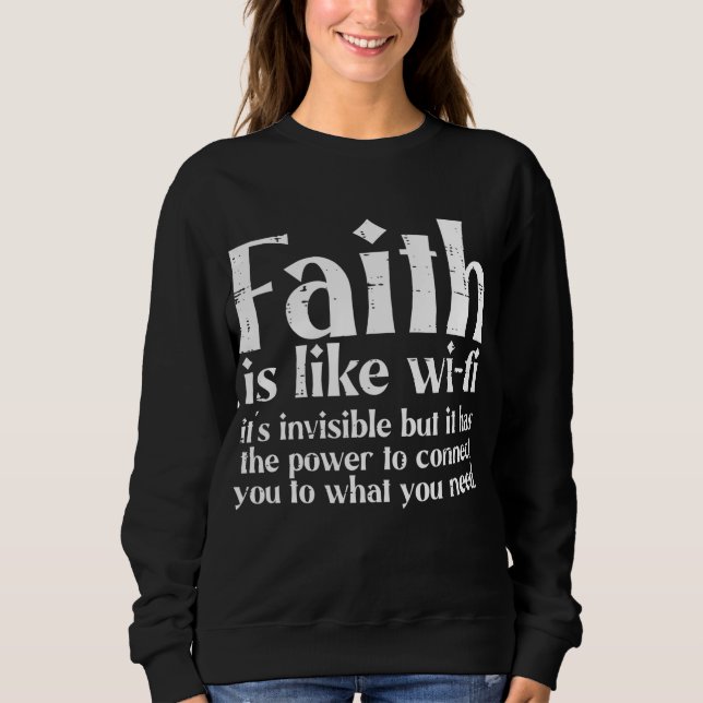 Camiseta Fé É Como Deus Wifi Jesus Cristão Religioso M (Frente)