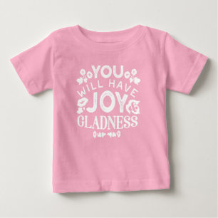 Camiseta Fé e Felicidade – Citações de Alegria e Contentame