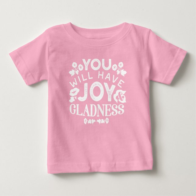Camiseta Fé e Felicidade – Citações de Alegria e Contentame (Frente)