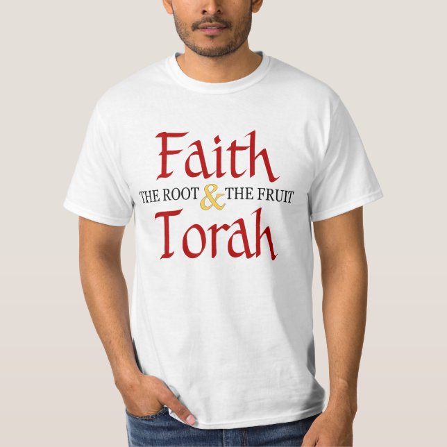 Camiseta Fé e Torah - A Raiz e a Fruta - (Frente)