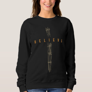 Camiseta Fé em ação "Cross Acredite" Design cristão