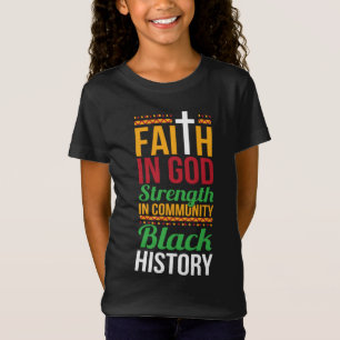 Camiseta Fé Em Deus Força No Preso Negro Legal Da Comunidad