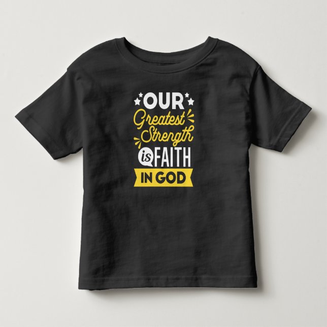 Camiseta Fé em Deus – Nossa Maior Força Citação (Frente)